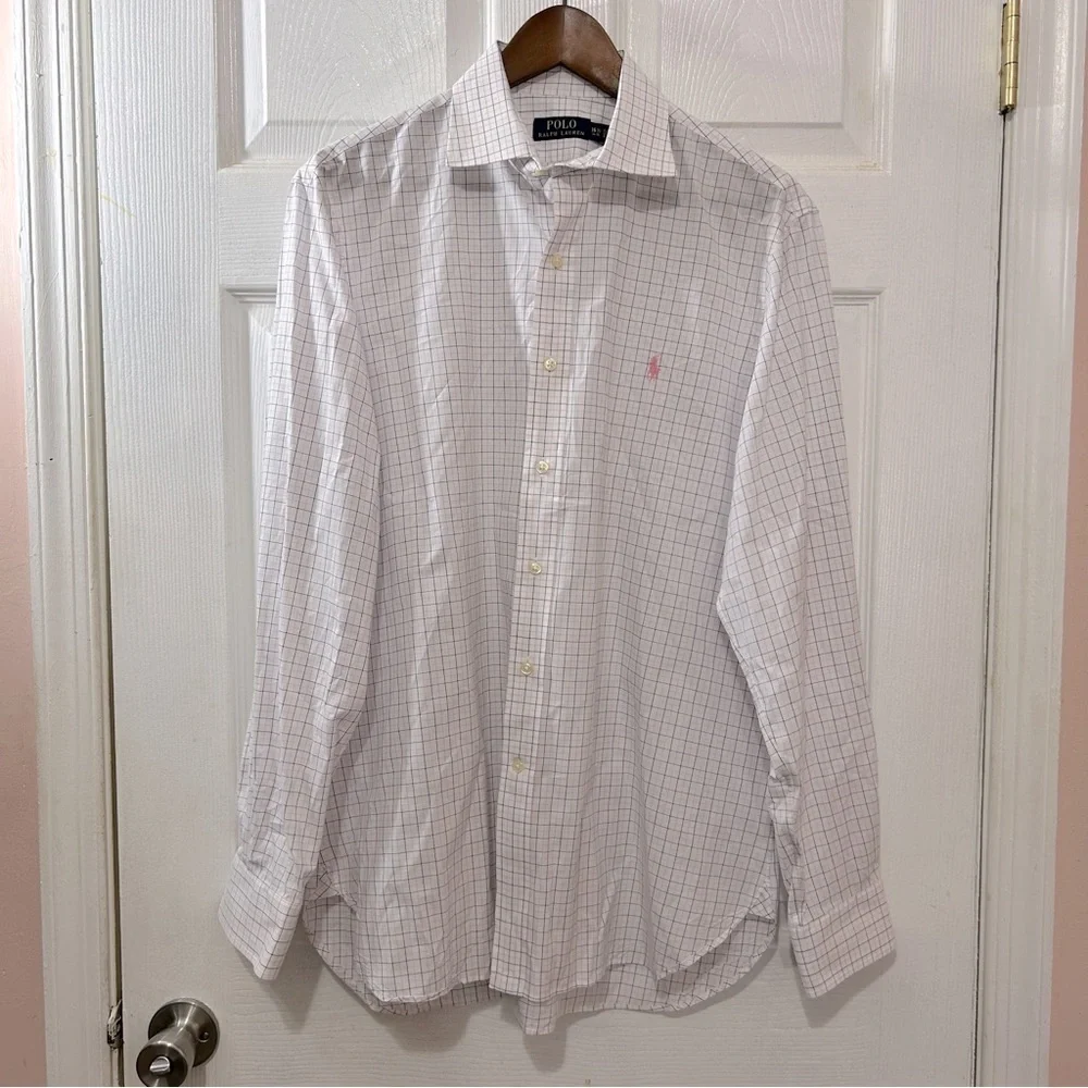 POLO Ralph Lauren Men's Button Down Shirt Plaid Spring Easter Size 16 1/2